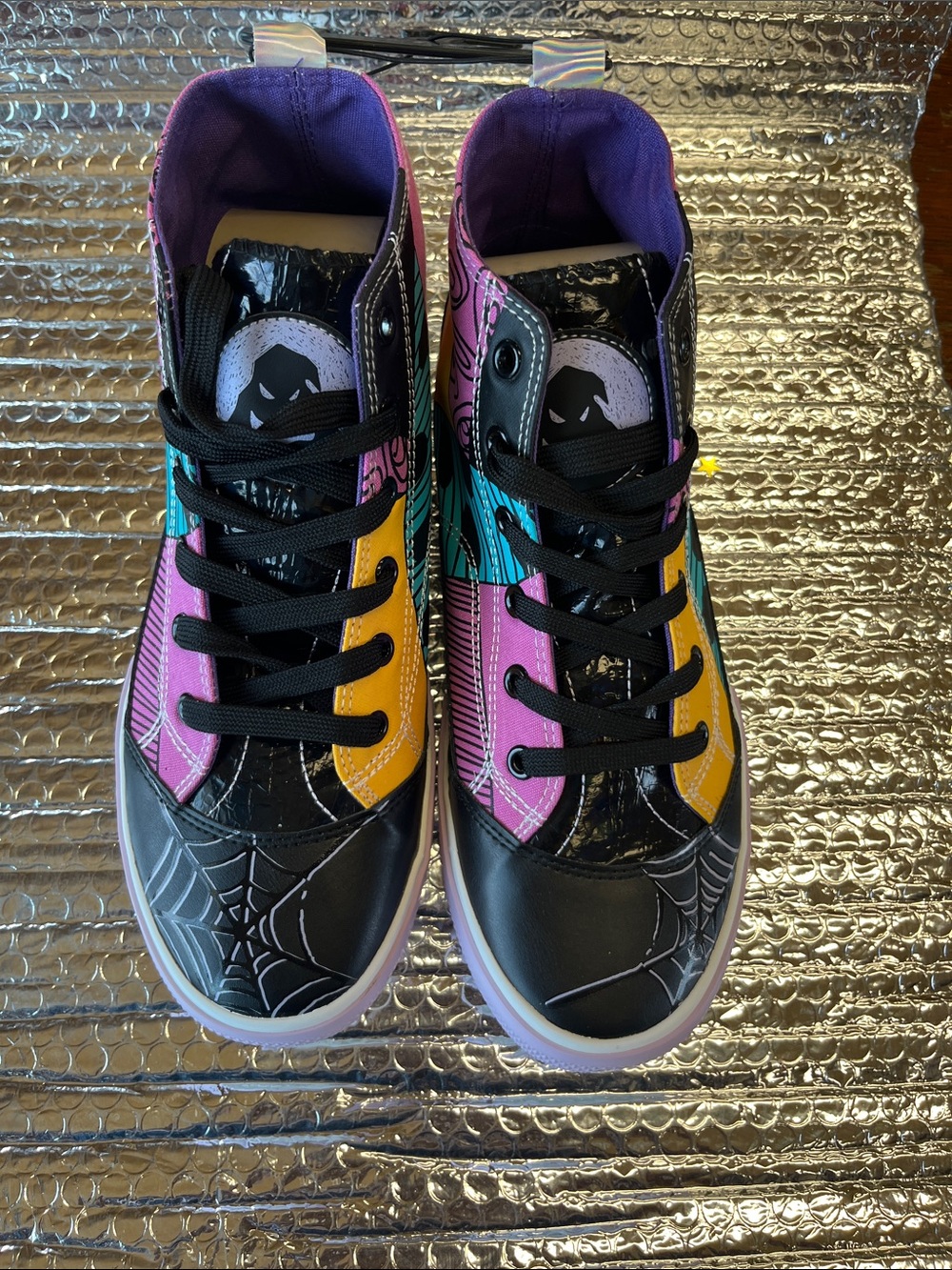 Disney Multicolor Spiderweb High-Top Sneakers